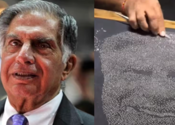 ১১ হাজার হিরেতে  ফুটে উঠল রতন টাটার মুখ