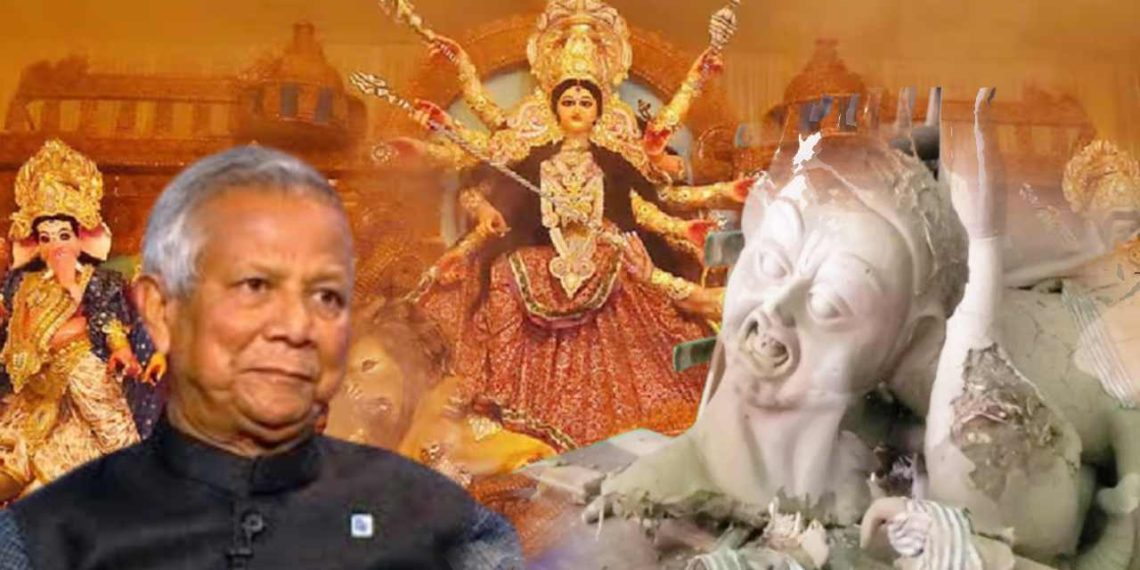 বাংলাদেশে বিপন্ন দুর্গাপুজো, বহু মণ্ডপে হামলা ও ভাঙচুর