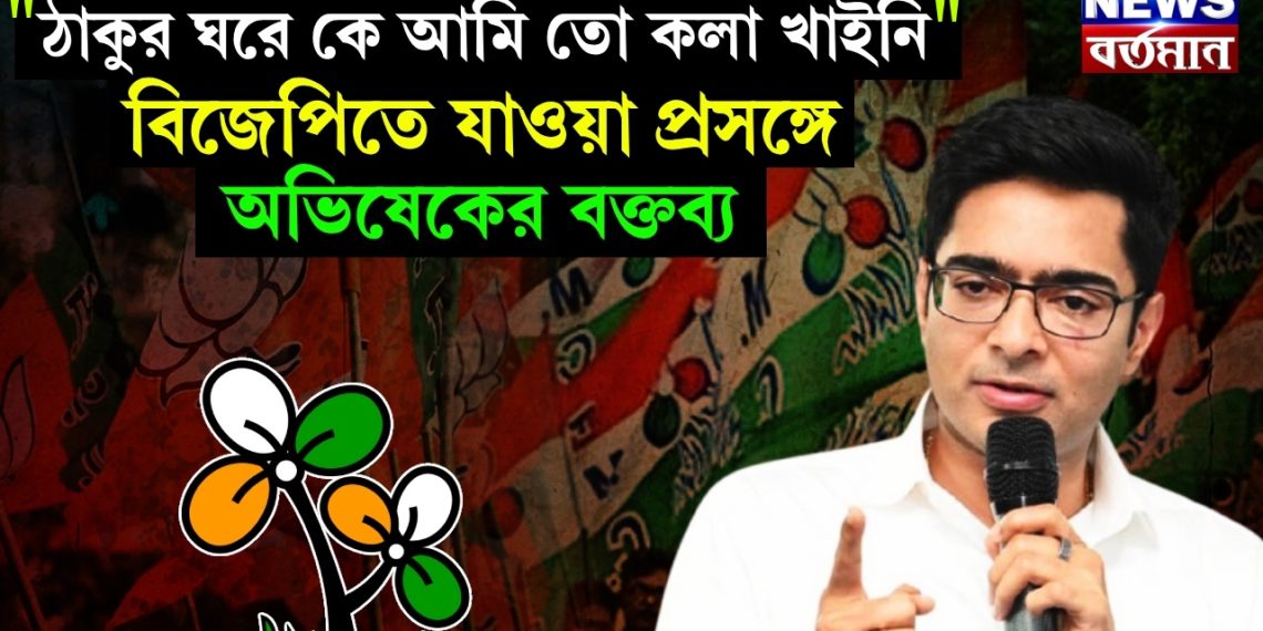 ঠাকুর ঘরে কে আমি তো কলা খাইনি! বিজেপিতে যাওয়া প্রসঙ্গে অভিষেকের বক্তব্য