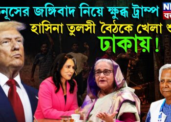 ইউনূসের জঙ্গিবাদ নিয়ে ক্ষুব্ধ ট্রাম্প। হাসিনা তুলসী বৈঠকে খেলা শুরু ঢাকায়!