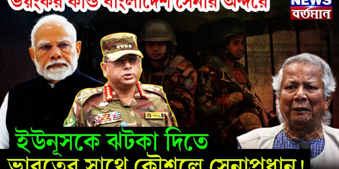 ভয়ংকর কান্ড বাংলাদেশ সেনার অন্দরে, ইউনূসকে ঝটকা দিতে ভারতের সাথে কৌশলে সেনাপ্রধান