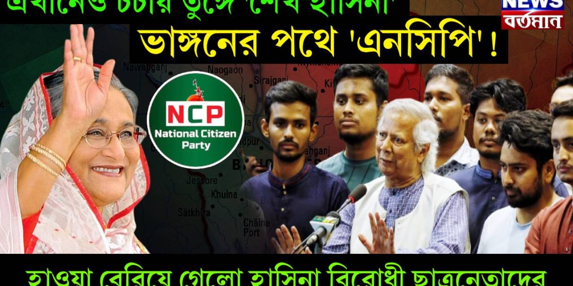 এখানেও চর্চায় তুঙ্গে ‘শেখ হাসিনা’, ভাঙ্গনের পথে ‘এনসিপি’! হাওয়া বেরিয়ে গেলো হাসিনা বিরোধী ছাত্রনেতাদের