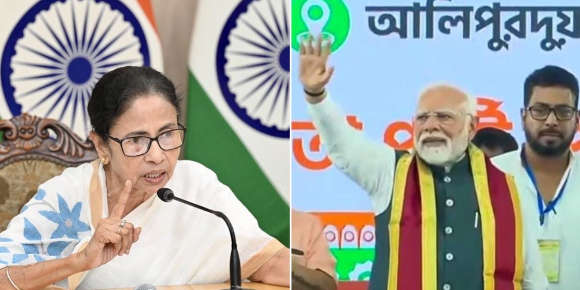 ভোটের বাদ্যি বেজে গেল! পশ্চিমবঙ্গে “পাঁচ সংকট” চিহ্নিত করলেন মোদি পাল্টা “খোলা চ্যালেঞ্জ” দিলেন মমতাও