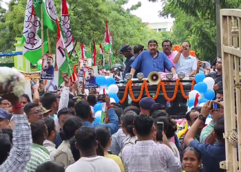 মহা মিছিলেও অনুব্রত কাজল দ্বন্দ্ব