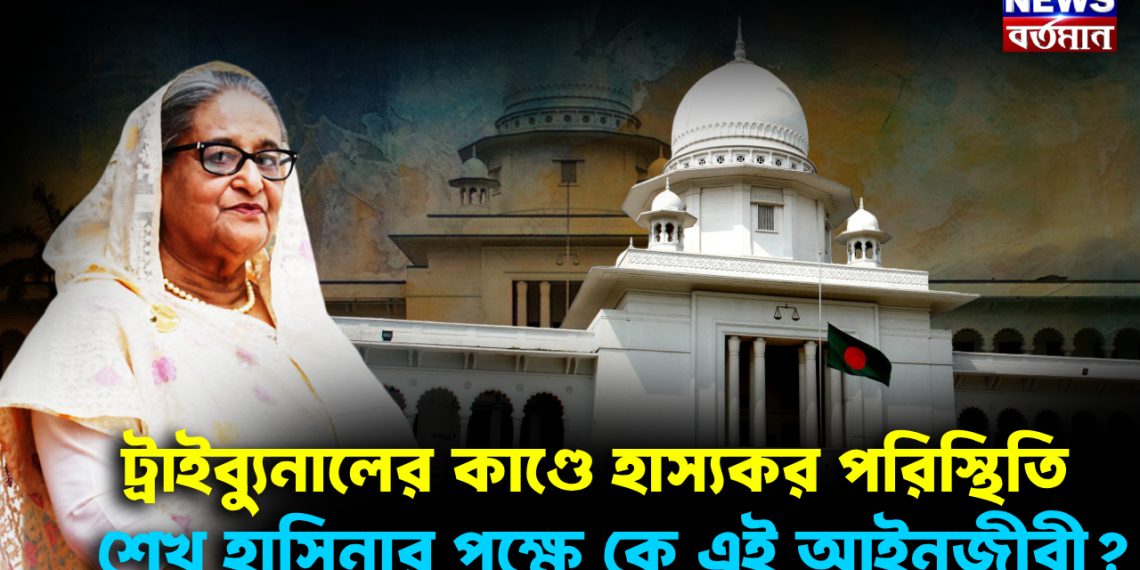 ট্রাইব্যুনালের কাণ্ডে হাস্যকর পরিস্থিতি। শেখ হাসিনার পক্ষে কে এই আইনজীবী?