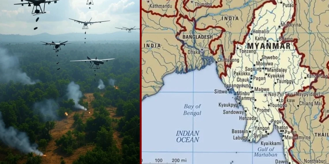 মিয়ানমারের গোপন ঘাঁটিতে গোপন ড্রোন হামলা! বড় বার্তা গেল ইউনূসের কাছে