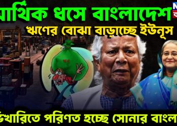 আর্থিক ধসে বাংলাদেশ। ঋণের বোঝা বাড়াচ্ছে ইউনূস ভিখারিতে পরিণত হচ্ছে সোনার বাংলা?