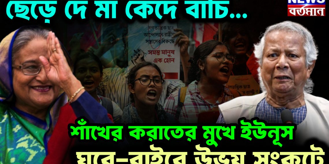 ছেড়ে দে মা কেঁদে বাঁচি… শাঁখের করাতের মুখে ইউনূস, ঘরে বাইরে উভয় সংকট