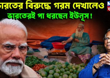 ভারতের বিরুদ্ধে গরম দেখালেও ভারতেরই পা ধরছেন ইউনূস!