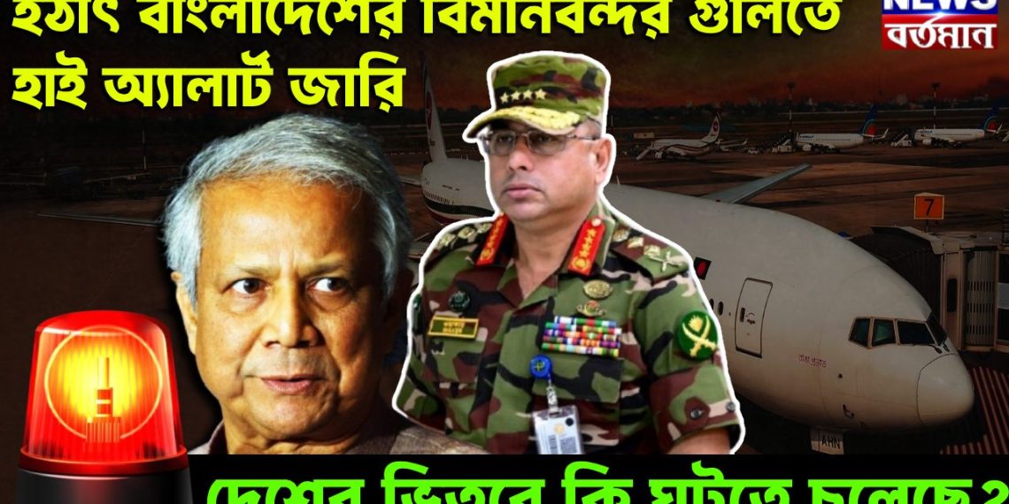 হঠাৎ বাংলাদেশের বিমানবন্দর গু*লিতে হাই অ্যালার্ট জারি। দেশের ভিতরে কি ঘটতে চলেছে?