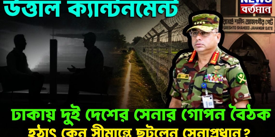 উত্তাল ক্যান্টনমেন্ট ঢাকায় দুই দেশের সেনার গোপন বৈঠক হঠাৎ কেন সীমান্তে ছুটলেন সেনাপ্রধান?