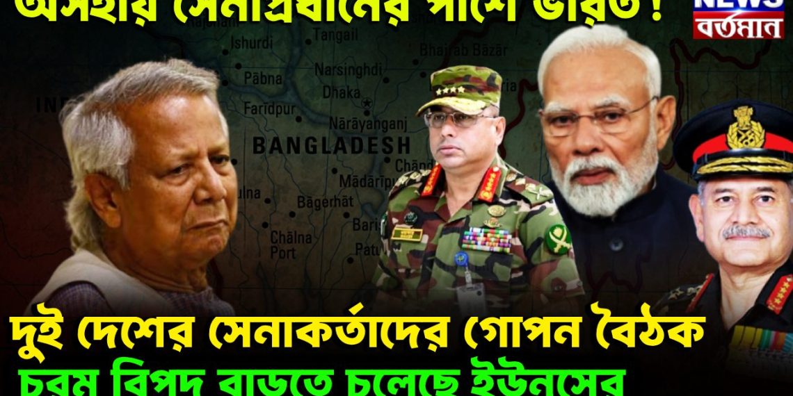 অসহায় সেনাপ্রধানের পাশে ভারত! দুই দেশের সেনাকর্তাদের গোপন বৈঠক। চরম বিপদ বাড়তে চলেছে ইউনূসের