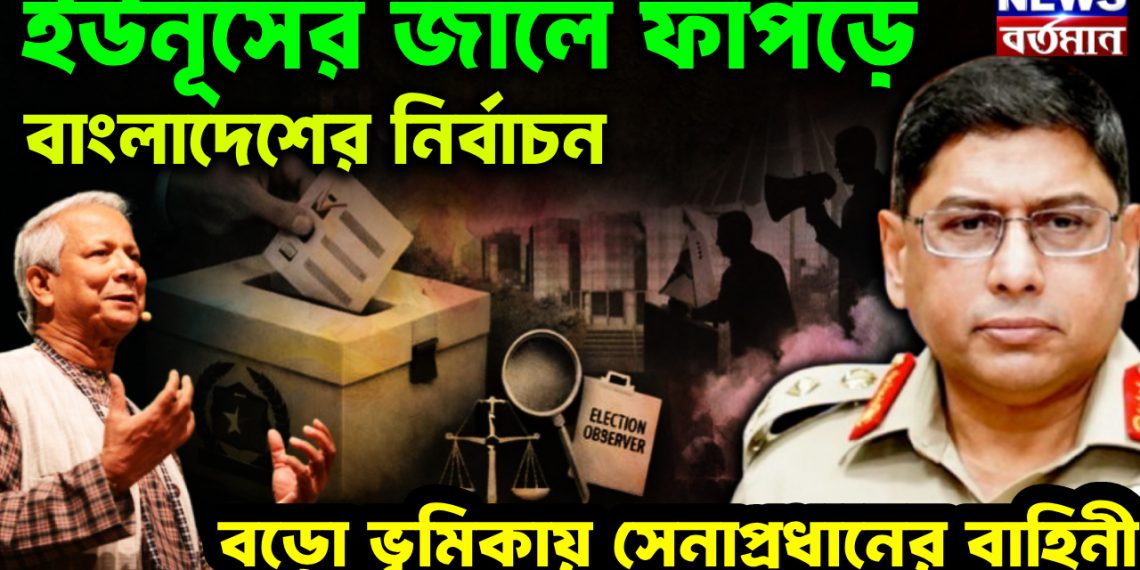 ইউনূসের জালে ফাঁপড়ে বাংলাদেশের নির্বাচন। বডো ভূমিকায় সেনাপ্রধানের বাহিনী