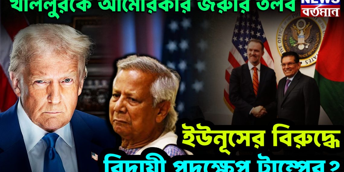 খলিলুরকে আমেরিকার জরুরী তলব। ইউনূসের বিরুদ্ধে বিদায়ী পদক্ষেপ ট্রাম্পের