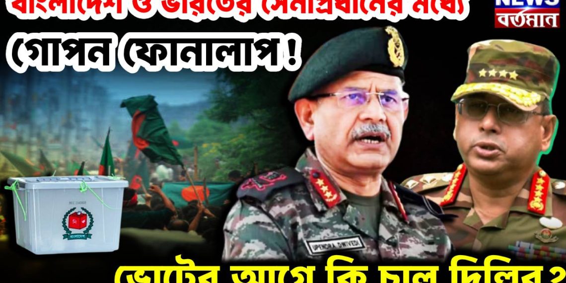 বাংলাদেশ ও ভারতের সেনাপ্রধানের মধ্যে গোপন ফোনালাপ!  ভোটের আগে কি চাল দিল্লির?